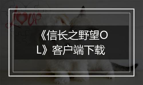 《信长之野望OL》客户端下载