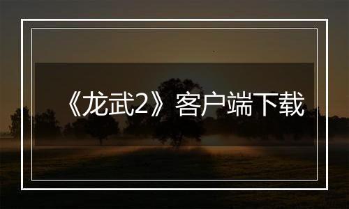 《龙武2》客户端下载