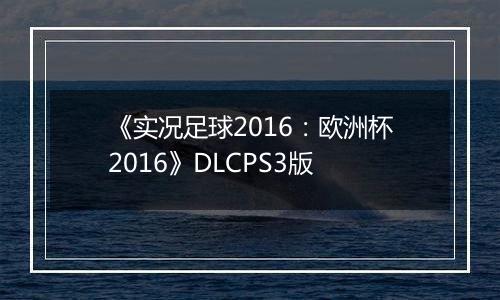 《实况足球2016：欧洲杯2016》DLCPS3版