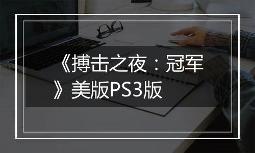 《搏击之夜：冠军》美版PS3版