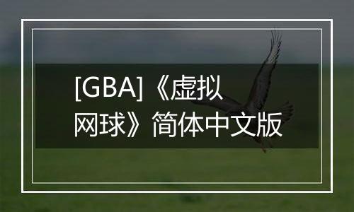 [GBA]《虚拟网球》简体中文版