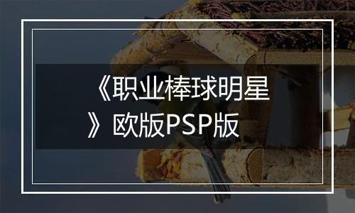 《职业棒球明星》欧版PSP版