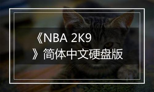 《NBA 2K9》简体中文硬盘版