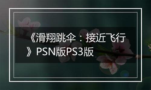 《滑翔跳伞：接近飞行》PSN版PS3版