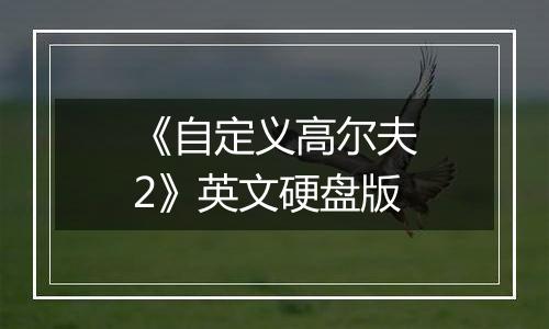 《自定义高尔夫2》英文硬盘版