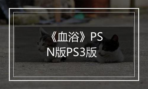 《血浴》PSN版PS3版