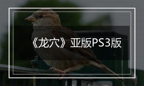 《龙穴》亚版PS3版