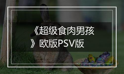 《超级食肉男孩》欧版PSV版