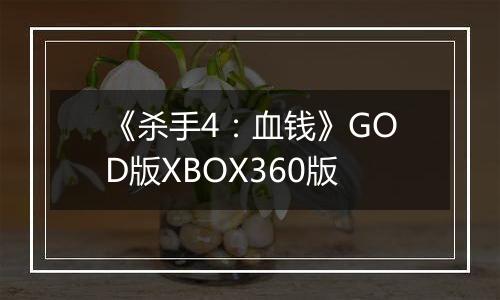 《杀手4：血钱》GOD版XBOX360版