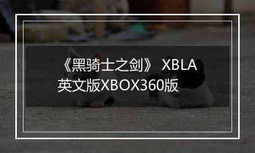 《黑骑士之剑》 XBLA英文版XBOX360版
