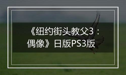 《纽约街头教父3：偶像》日版PS3版