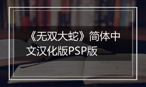 《无双大蛇》简体中文汉化版PSP版