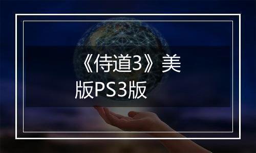 《侍道3》美版PS3版