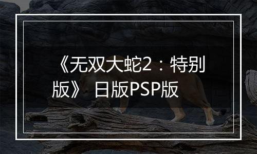 《无双大蛇2：特别版》 日版PSP版