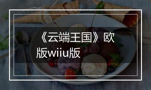 《云端王国》欧版wiiu版
