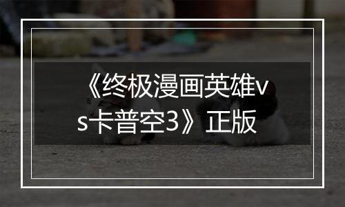 《终极漫画英雄vs卡普空3》正版