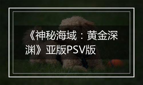 《神秘海域：黄金深渊》亚版PSV版