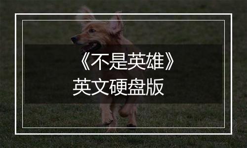 《不是英雄》英文硬盘版