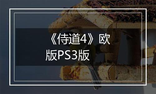 《侍道4》欧版PS3版