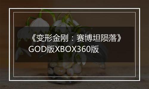 《变形金刚：赛博坦陨落》GOD版XBOX360版