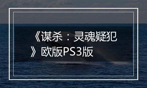 《谋杀：灵魂疑犯》欧版PS3版