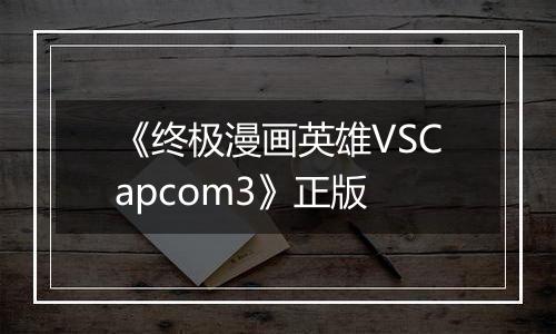 《终极漫画英雄VSCapcom3》正版