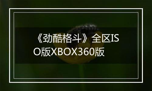 《劲酷格斗》全区ISO版XBOX360版