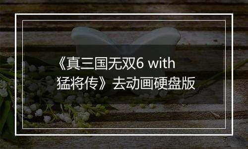 《真三国无双6 with 猛将传》去动画硬盘版