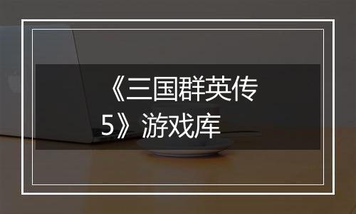 《三国群英传5》游戏库