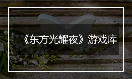 《东方光耀夜》游戏库
