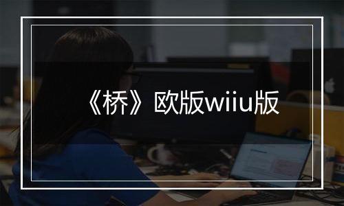 《桥》欧版wiiu版