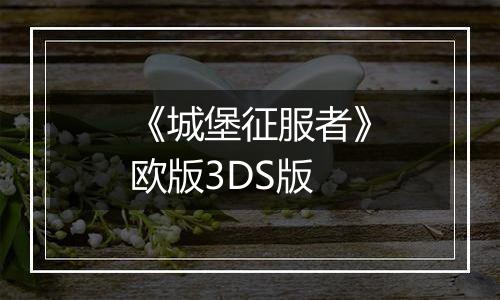 《城堡征服者》欧版3DS版