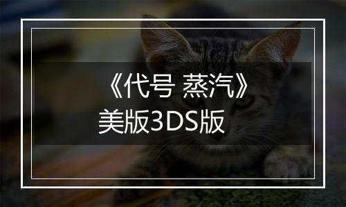 《代号 蒸汽》美版3DS版