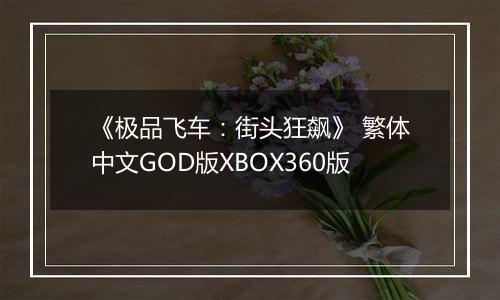 《极品飞车：街头狂飙》 繁体中文GOD版XBOX360版