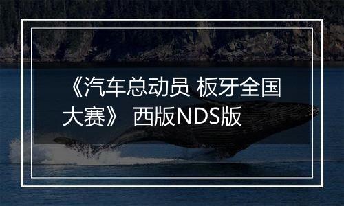 《汽车总动员 板牙全国大赛》 西版NDS版