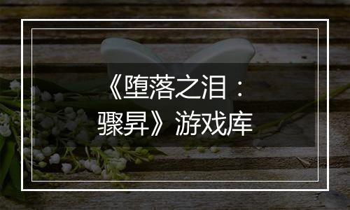 《堕落之泪：骤昇》游戏库