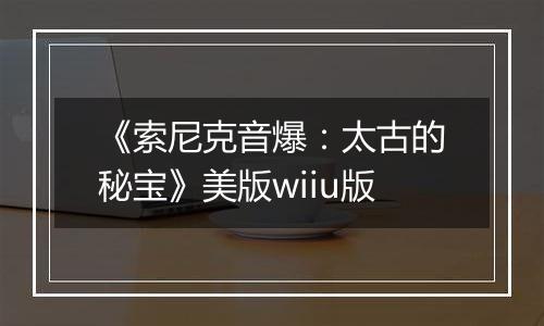 《索尼克音爆：太古的秘宝》美版wiiu版