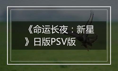 《命运长夜：新星》日版PSV版
