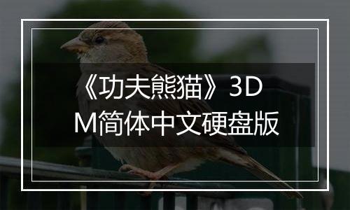《功夫熊猫》3DM简体中文硬盘版