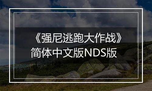 《强尼逃跑大作战》简体中文版NDS版