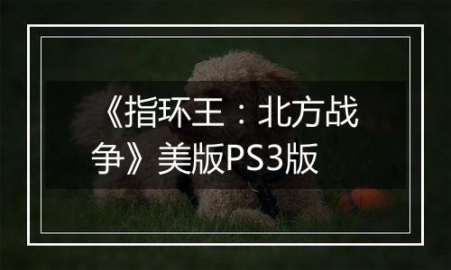 《指环王：北方战争》美版PS3版