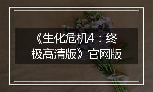 《生化危机4：终极高清版》官网版