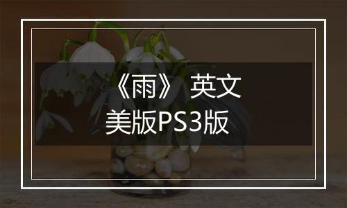 《雨》 英文美版PS3版