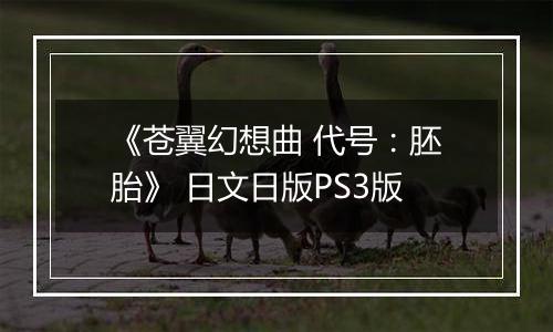 《苍翼幻想曲 代号：胚胎》 日文日版PS3版