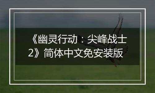 《幽灵行动：尖峰战士2》简体中文免安装版