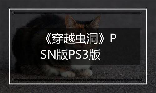《穿越虫洞》PSN版PS3版