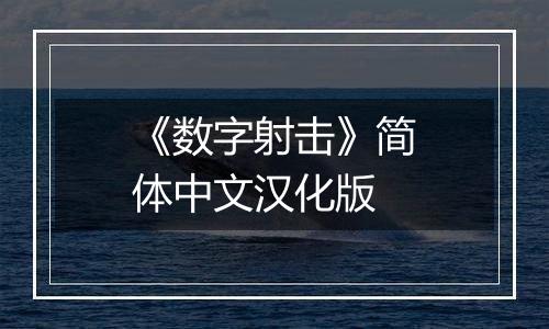 《数字射击》简体中文汉化版