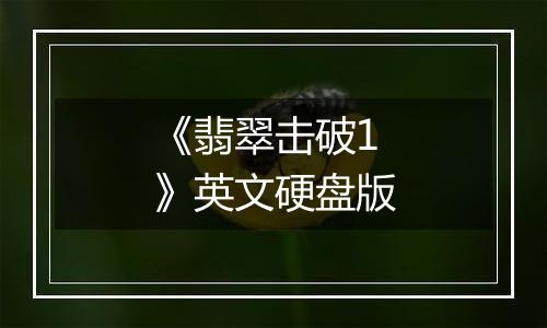 《翡翠击破1》英文硬盘版