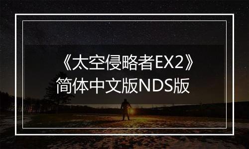 《太空侵略者EX2》简体中文版NDS版