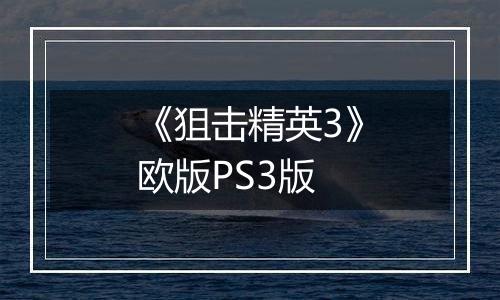 《狙击精英3》欧版PS3版
